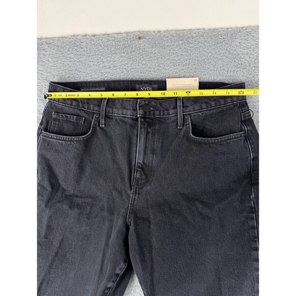 NYDJ Women's Size 31 Brooke High-Rise Loose Straight Jeans In Vintage Black - Picture 6 of 12